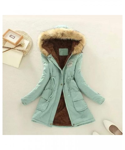 Fall Fashion Coats for Women Winter Warm Coats Casual Fuzzy Fleece Sherpa Jackets Hoodies Pullover Plus Size Jackets 14-mint ...