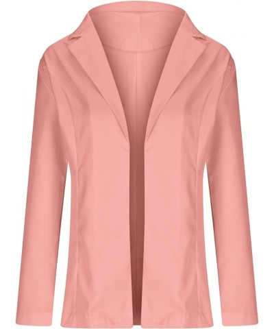 Pink Blazer Women Casual Business Lapel Collar Blazer Jackets Trendy Elegant Long Sleeve Open Front Blazer Cardigans Womens S...