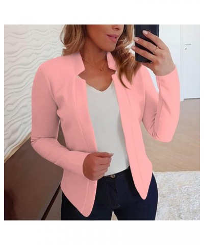 Plus Size Winter Coats for Women Winter Coats Fashion Casual Solid Color Autumn Long Sleeve Cardigan Tops Jacket 3-rose Gold ...