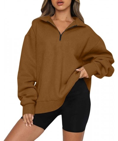 Oversized Sweatshirt For Women Long Sleeve Quarter Zip Pullover Casual Cropped Half Zip Up Hoodie Fall Clothes Trendy 2023 A0...