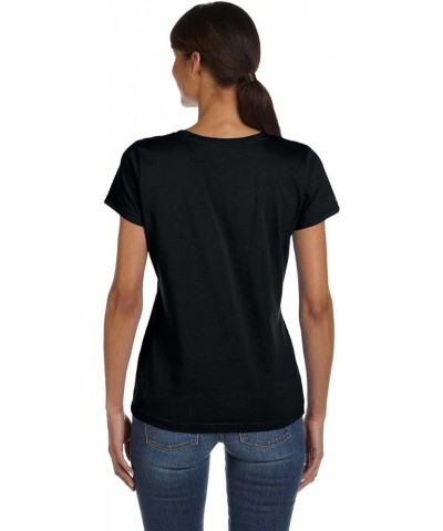 Women's Athletic Crewneck T-Shirt Black $6.22 T-Shirts