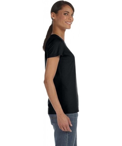 Women's Athletic Crewneck T-Shirt Black $6.22 T-Shirts