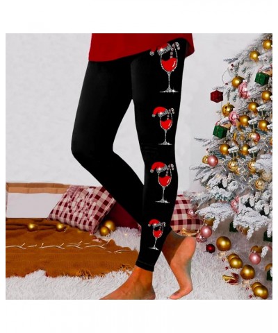 Christmas Leggings for Women Plus Size, Women's Christmas Leggings Tights Gradient Gnomes Graphic Printed Yoga Pants Z5-black...