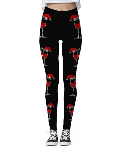 Christmas Leggings for Women Plus Size, Women's Christmas Leggings Tights Gradient Gnomes Graphic Printed Yoga Pants Z5-black...