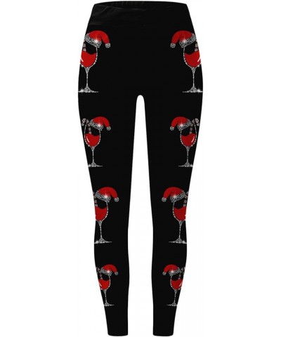 Christmas Leggings for Women Plus Size, Women's Christmas Leggings Tights Gradient Gnomes Graphic Printed Yoga Pants Z5-black...