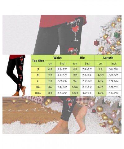 Christmas Leggings for Women Plus Size, Women's Christmas Leggings Tights Gradient Gnomes Graphic Printed Yoga Pants Z5-black...