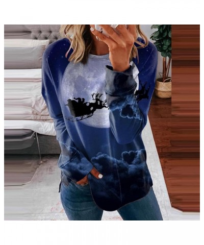 Women Leopard Xmas Tree Print Long Sleeve Raglan Christmas Sweatshirts Crew Neck Raglan Pullover Tops Tee Shirt 3676-atehbnd-...