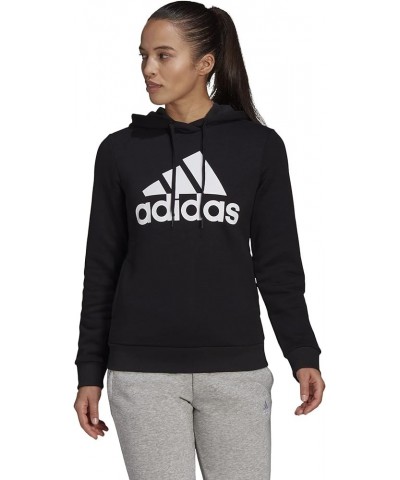 Women's Essentials Logo Fleece Hoodie Core Black/White $14.06 Activewear