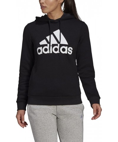 Women's Essentials Logo Fleece Hoodie Core Black/White $14.06 Activewear