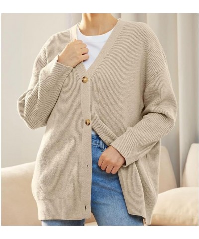 2023 New Cashmere Cocoon Cardigan,Open Front Oversized Button Lightweight Sweaters Fall Cardigans Knit (Navy Blue,XXL) Medium...