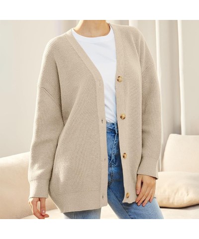 2023 New Cashmere Cocoon Cardigan,Open Front Oversized Button Lightweight Sweaters Fall Cardigans Knit (Navy Blue,XXL) Medium...