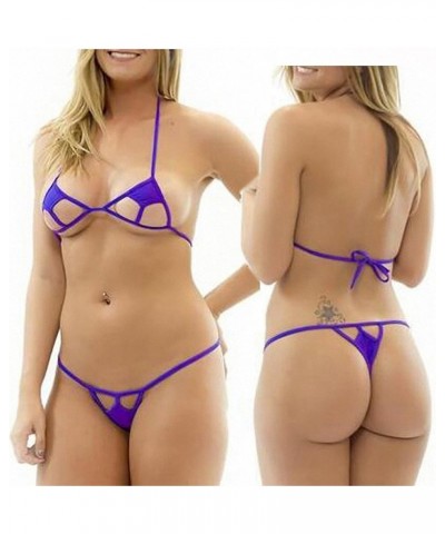 Womens Exotic Micro Bikini Set Sunbath Beach Swimming Swimwear G-String Swimsuit 17105 $14.24 Swimsuits