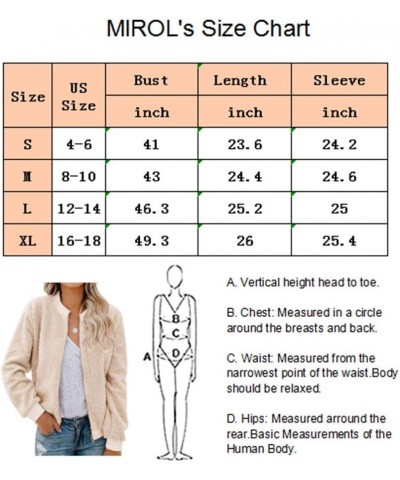 Women's Sherpa Fleece Jacket Faux Fuzzy Long Sleeve Casual Zip Up Bomber Coat Lightblue $24.01 Jackets