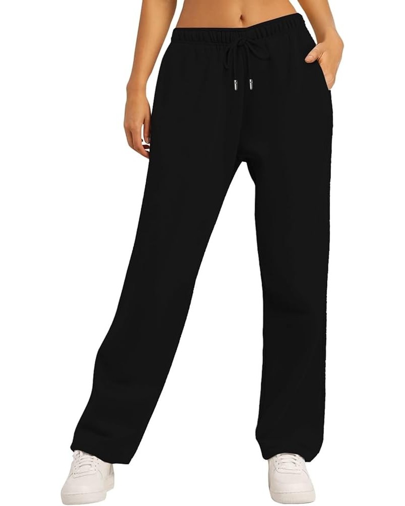 Womens Cargo Sweatpants Wide Leg Y2k Pants for Women High Waisted Casual Loose Trousers Loose Fit for Yoga Trousers 1-black $...