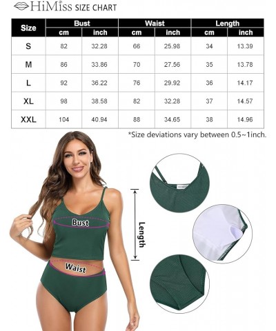 Women's Athletic Tankini Swimsuits for Women Sports Crop Top Swimsuits with Shorts Ribbed Two Piece Bathing Suits Reseda $18....