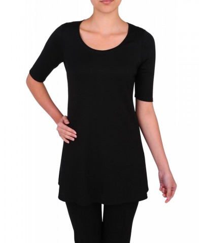 Nygard Women's Regular Slims Essential Tunic Black $10.79 Tops