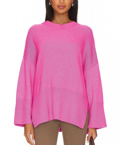 Fall Sweaters for Women 2023 Hot Pink Long Sleeve Winter Clohtes Tunic Sweaters Rose XL $18.45 Sweaters