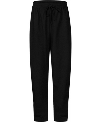 Womens Cargo Sweatpants Wide Leg Y2k Pants for Women High Waisted Casual Loose Trousers Loose Fit for Yoga Trousers 1-black $...