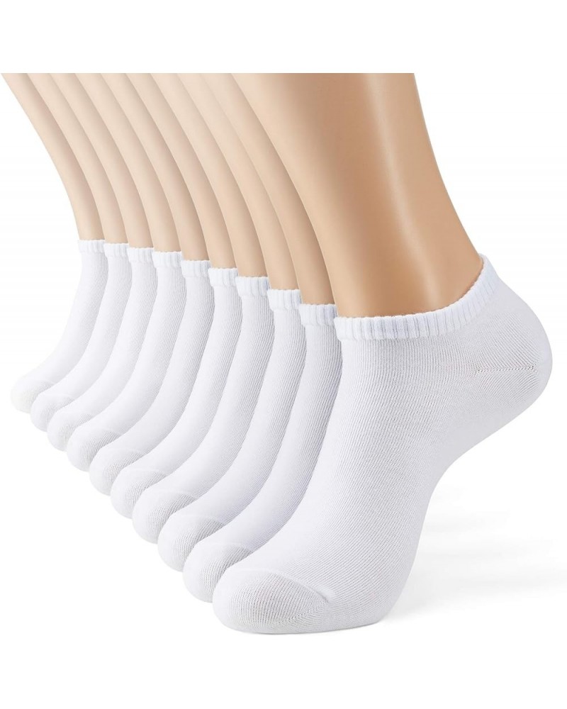 Women's and Men's 10-20 Pack Thin Cotton Low Cut Ankle Socks 03 White(10) $21.83 Socks