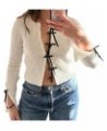 Women Cute Ribbon Lace Up Bow Knit Sweater Y2k Fairy Grunge Loose Fit Pullover Knitted Jumper Vintage Going Out Tops F White ...