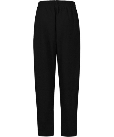 Womens Cargo Sweatpants Wide Leg Y2k Pants for Women High Waisted Casual Loose Trousers Loose Fit for Yoga Trousers 1-black $...