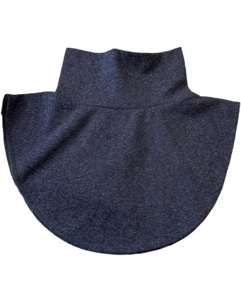 Detachable Cotton Fake Collar False Mock Neck Half Top Blouse Dickey Collar Neck Warmer Shoulder Cover Grey L $8.20 Blouses