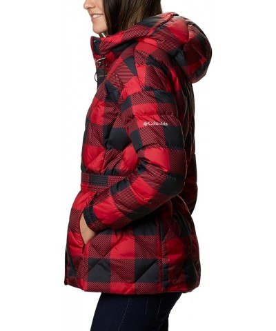 Women's ICY Heights Belted Jacket Mountain Red Buffalo Print $48.46 Jackets