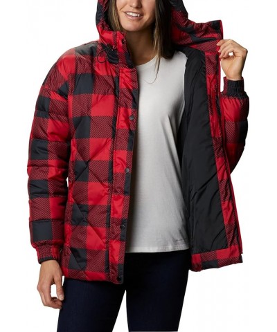 Women's ICY Heights Belted Jacket Mountain Red Buffalo Print $48.46 Jackets