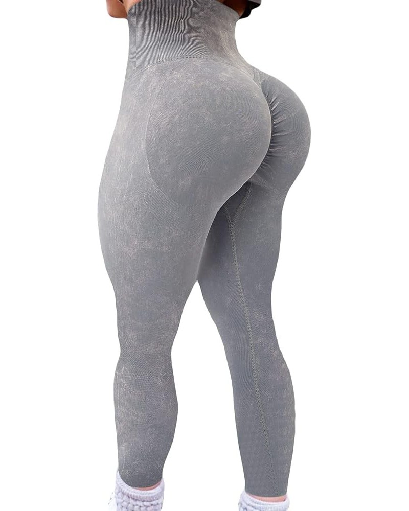 High Waist Butt Lift Seamless Leggings for Women Peach Booty Workout Gym Active Pants Tights 0 Smile Booty Gravel Grey $10.39...