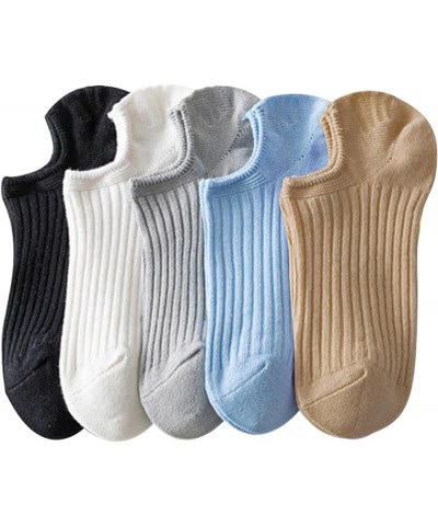 No Show Socks Womens and Men Low Cut Ankle Short Athletic Running Novelty Casual Invisible Liner Socks Multicolor a 5pairs （s...