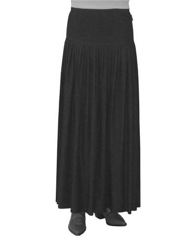 Baby'O Women's Original Biz Style Ankle Length Long Denim Skirt Black $22.05 Skirts