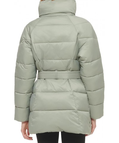 Women's Belted Zip-up Jacket Sage $31.08 Jackets