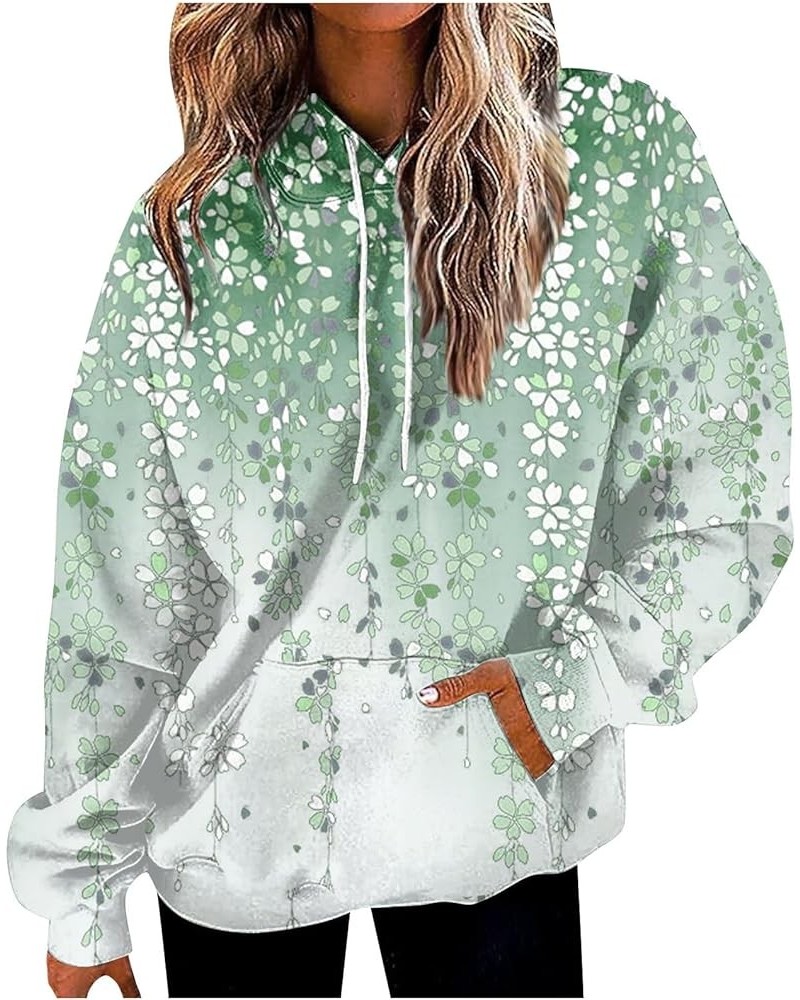 Oversized Hoodies for Women Long Sleeve Butterfly Graphic Print Hooded Sweatshirt Fall Drawstring Pullover with Pocket 13gree...