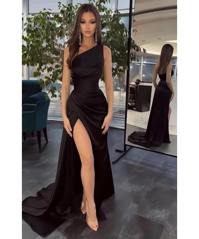 Women's One Shoulder Mermaid Prom Dress with Train Pleates Wrap Long Formal Evening Gowns with Slit YG020 Wisteria $27.84 Dre...