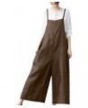 1 Piece Jumpsuits for Women Womens Baggy Adjustable Suspender Overall Jumpsuit Harem Romper with Pockets Coffee $2.70 Overalls