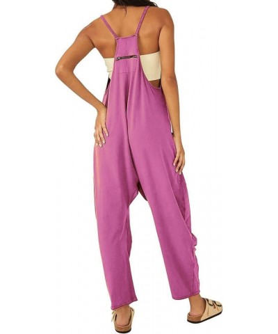 Jumpsuits for Women Casual Summer Long Rompers Sleeveless Loose Spaghetti Strap Baggy Overalls Jumpers with Pockets 2023 Hot ...