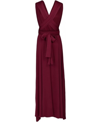 Women Transformer Convertible Bridesmaid Maxi Dress Multi-Way Wrap Evening Dress Formal Wedding Party Long Dresses Wine Red $...