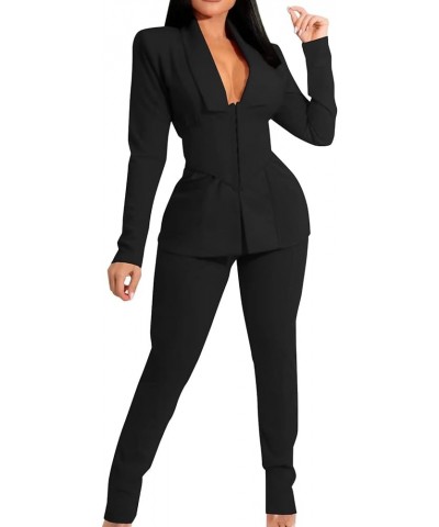 Women's Two Piece Lapels Suit Set Business Office Suit Set for Women Dressy Women's Formal Office Business Work Jacket Suit B...