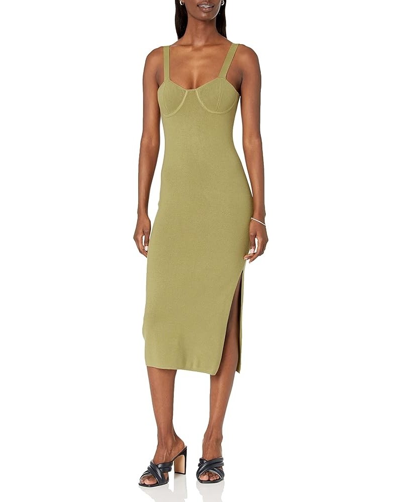 Women's Sylvia Midi Sweater Dress Olive Oil $12.68 Others