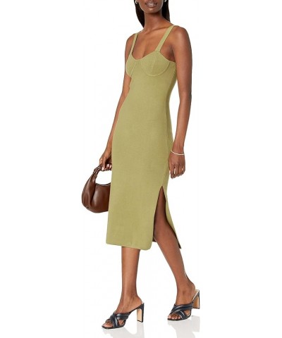 Women's Sylvia Midi Sweater Dress Olive Oil $12.68 Others