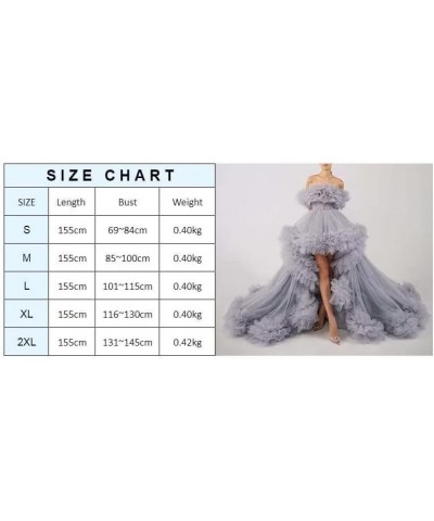 Off Shoulder Maternity Photoshoot Prom Gown Puffy Ruffles Tulle High Low Formal Evening Dresses Mint $52.24 Dresses