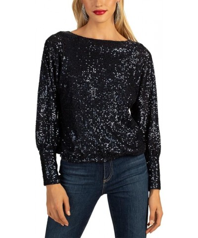 Women's Sequin Top Midnight $53.50 Blouses