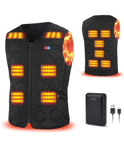 Heated Vest for Men Women,Lightweight Heating Vest with Battery Pack for Winter Outdoor Hunting Skiing Black-0086 $43.70 Vests