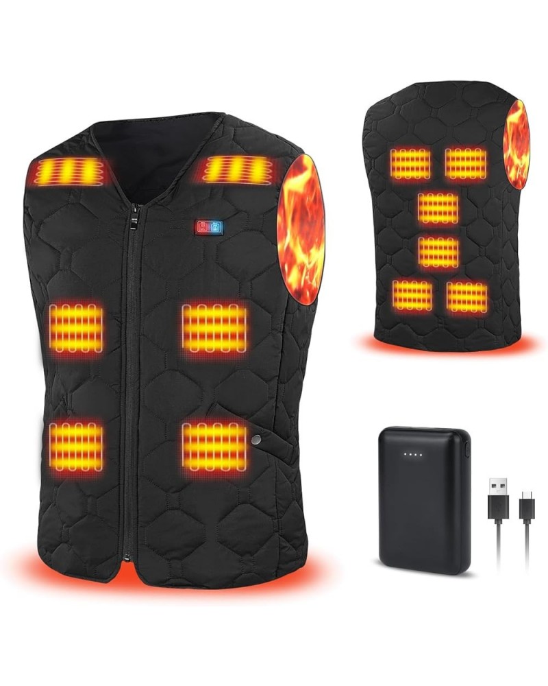 Heated Vest for Men Women,Lightweight Heating Vest with Battery Pack for Winter Outdoor Hunting Skiing Black-0086 $43.70 Vests