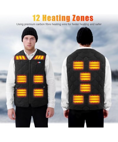 Heated Vest for Men Women,Lightweight Heating Vest with Battery Pack for Winter Outdoor Hunting Skiing Black-0086 $43.70 Vests