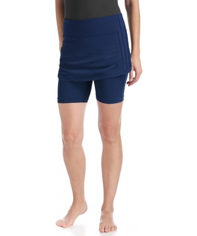 UPF 50+ Women's Shorebreak Skirted Swim Shorts - Sun Protective Navy $14.40 Swimsuits