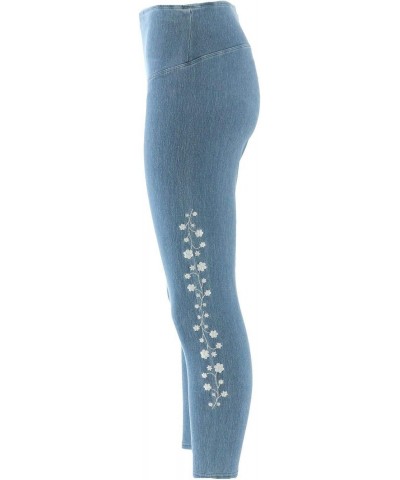 Yummie Denim Jegging with Embroidered Detail Mid Wash S New 630-555 $10.39 Jeans