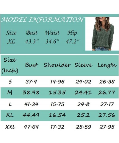 Womens Fall Sweaters Going Out Tops Long Sleeve V Neck Shirts Ribbed Knit Solid Color Tunic Sweatshirts Cute Blouses Black-s1...