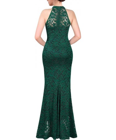 Womens Formal Sexy Halter High Slit Prom Wedding Guest Maxi Dress 2023 Illusion Sweetheart Neckline Evening Long Gown Green F...