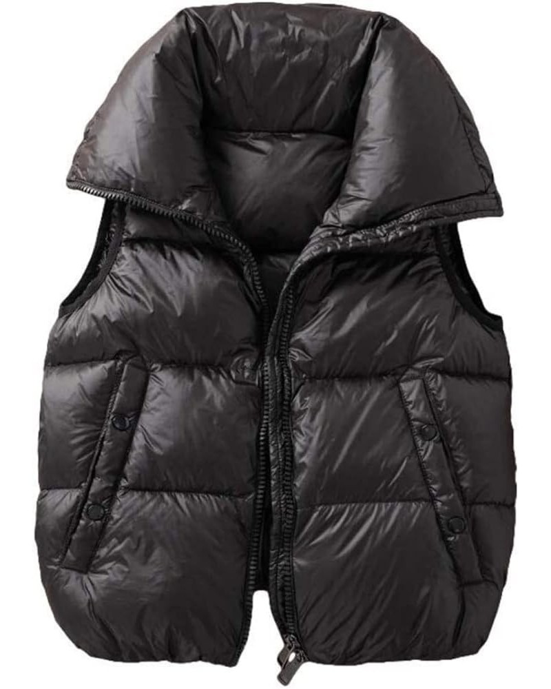 Puffer Vest Outerwear Ladies Thermal Vest Waistcoat Womens Packable Keep Warm Vest Jacket Black $35.09 Vests